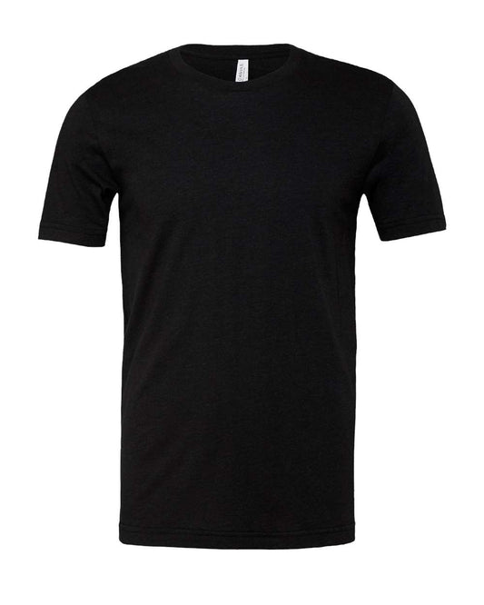 Bella + Canvas 3001 black heather cotton t-shirt, front view