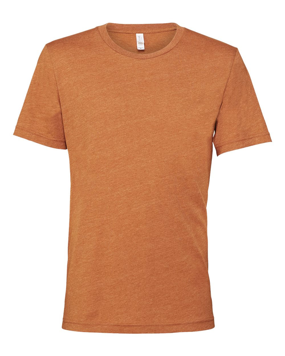 Bella + Canvas 3001 heather autumn cotton t-shirt, front view