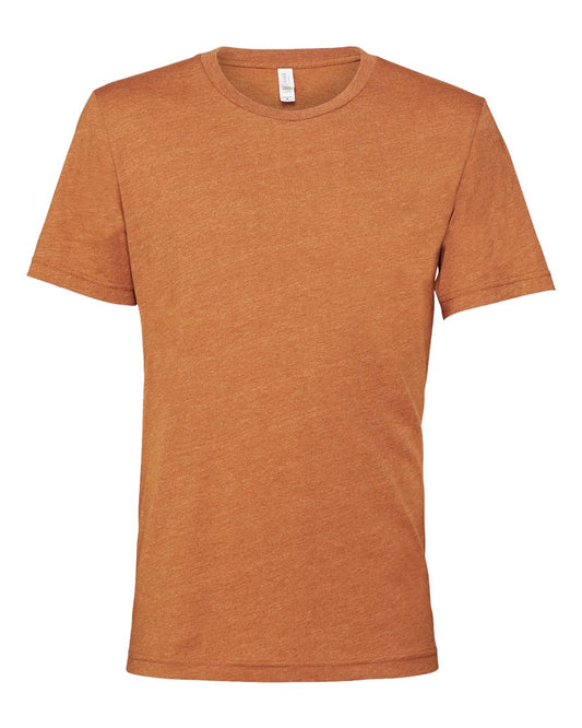 Bella + Canvas 3001 heather autumn cotton t-shirt, front view