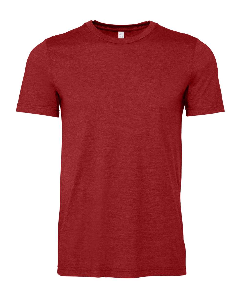 Bella + Canvas 3001 heather canvas red cotton t-shirt, front view
