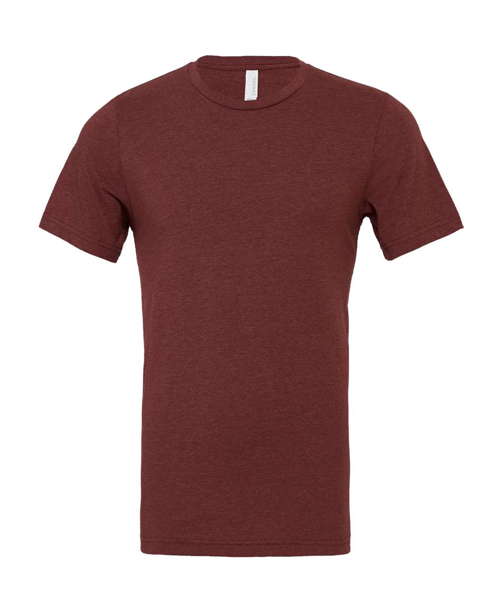 Bella + Canvas 3001 heather cardinal cotton t-shirt, front view