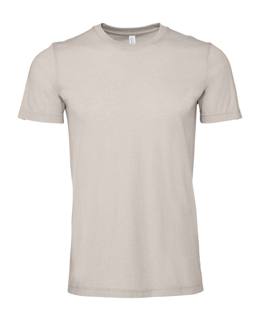 Bella + Canvas 3001 heather cool grey cotton t-shirt, front view