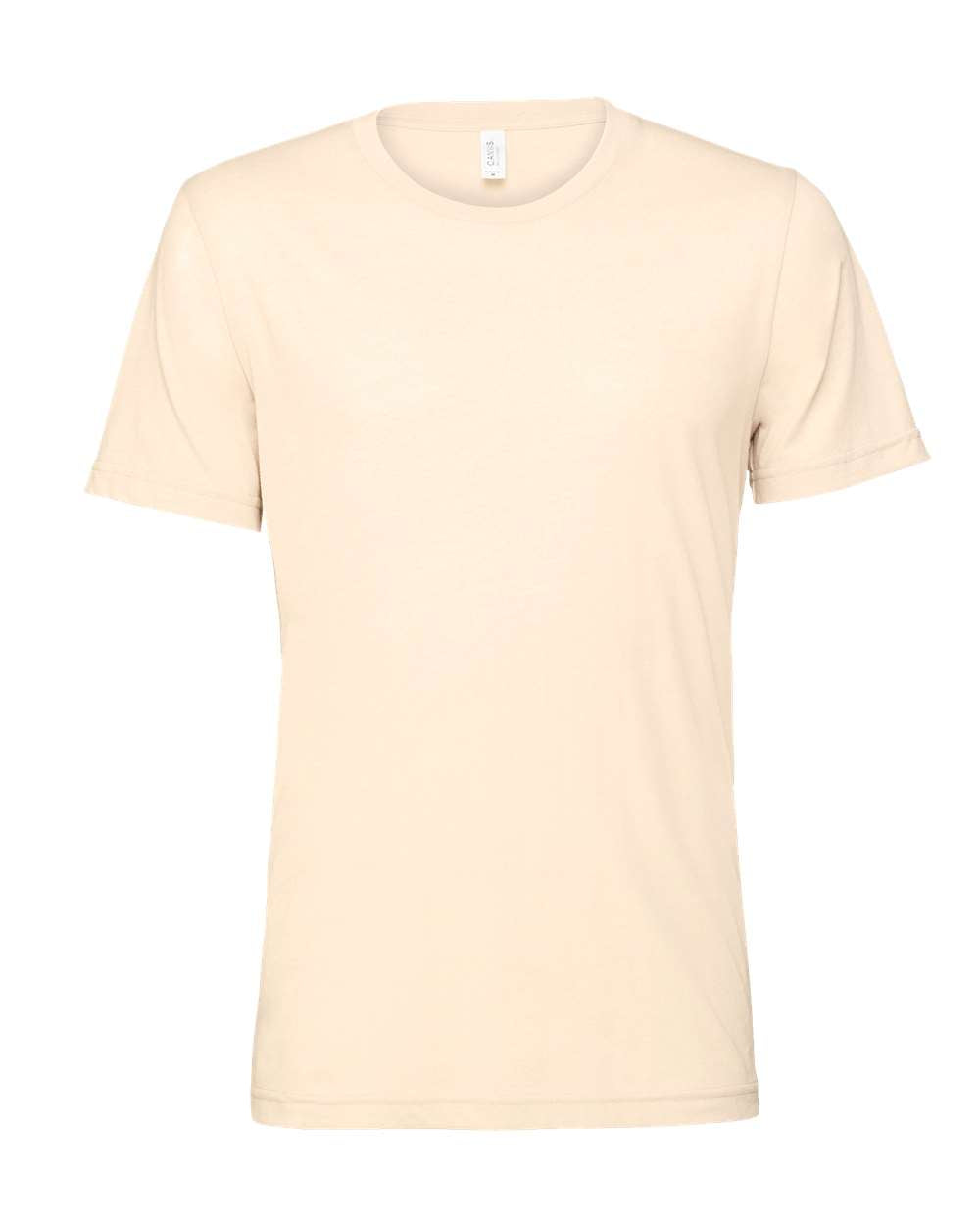 Bella + Canvas 3001 heather dust cotton t-shirt, front view
