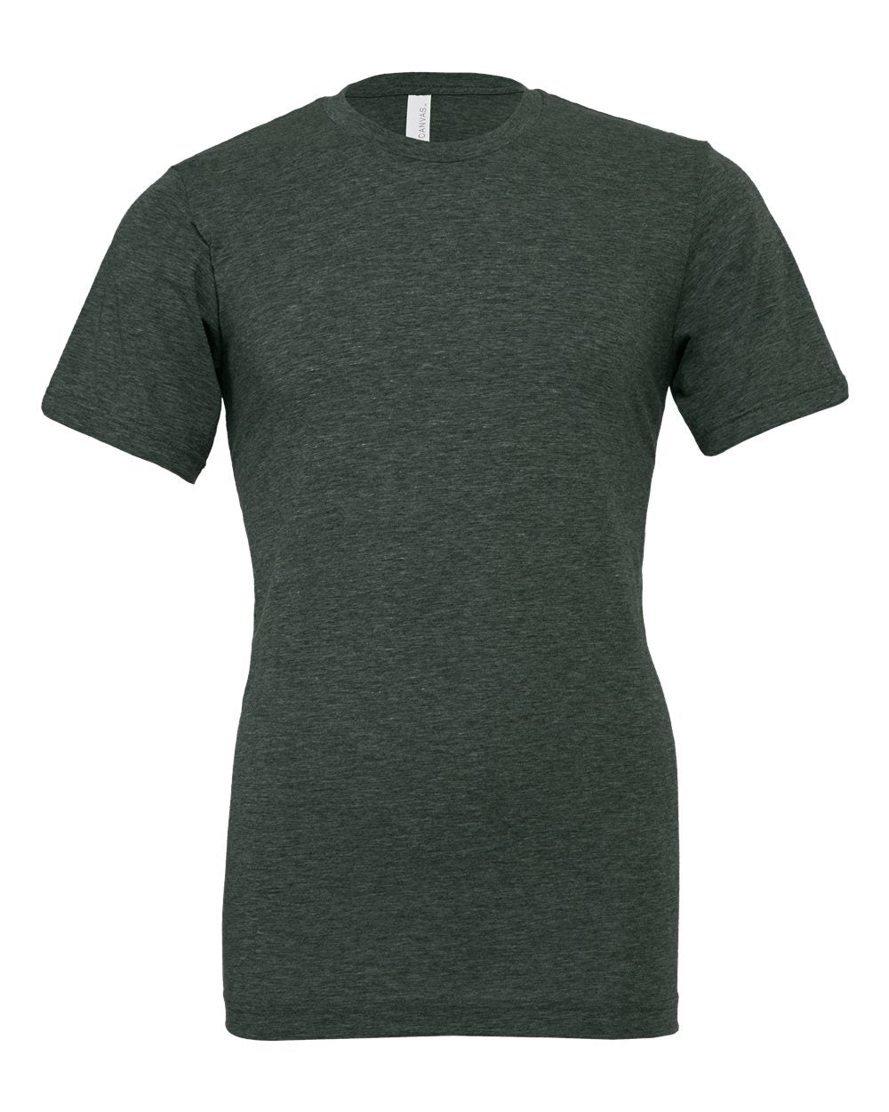 Bella + Canvas 3001 heather forest cotton t-shirt, front view