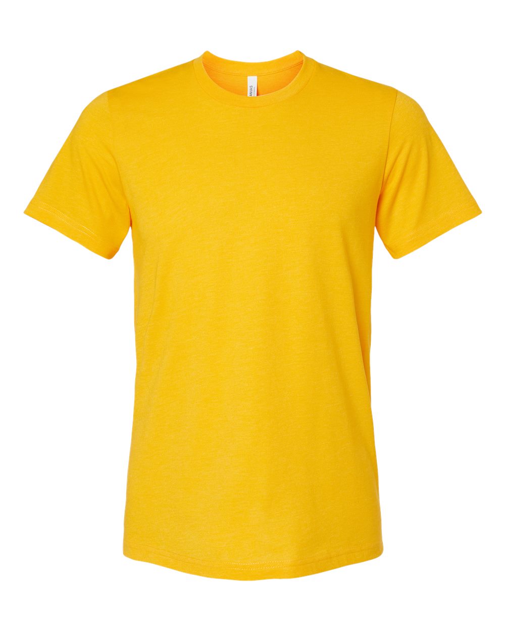 Bella + Canvas 3001 heather gold cotton t-shirt, front view