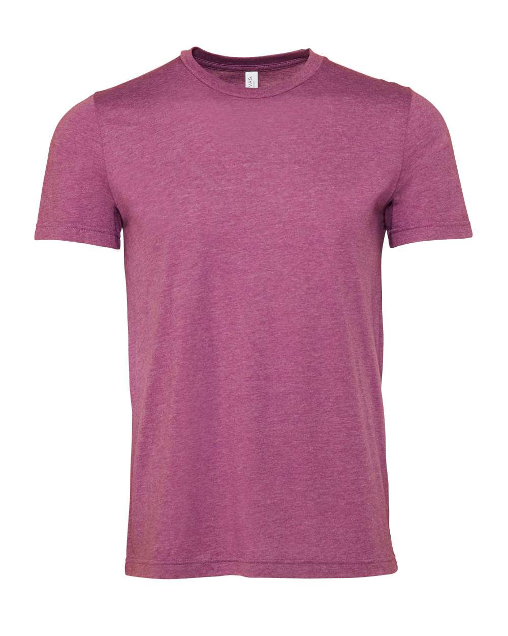 Bella + Canvas 3001 heather magenta cotton t-shirt, front view