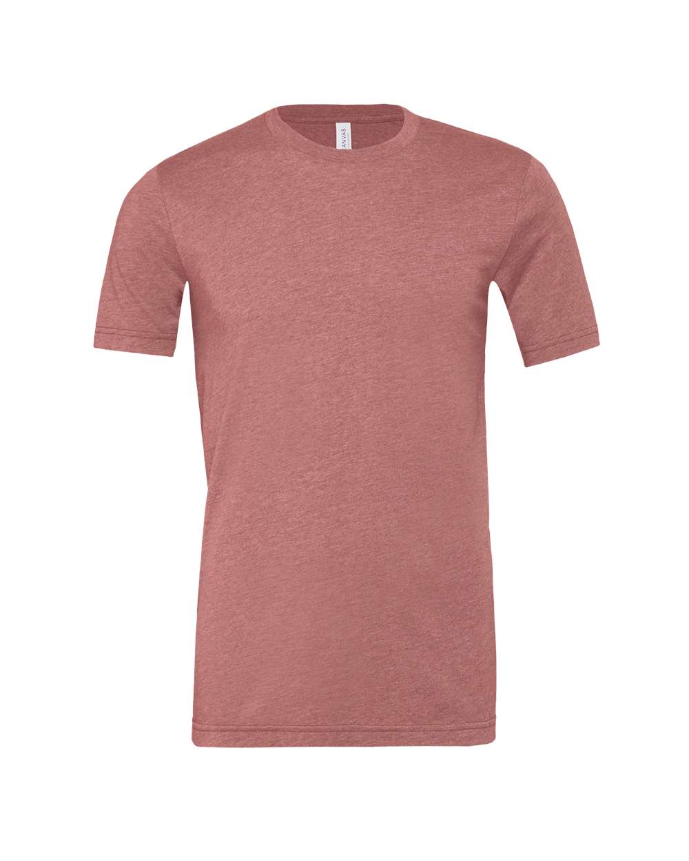 Bella + Canvas 3001 heather mauve cotton t-shirt, front view