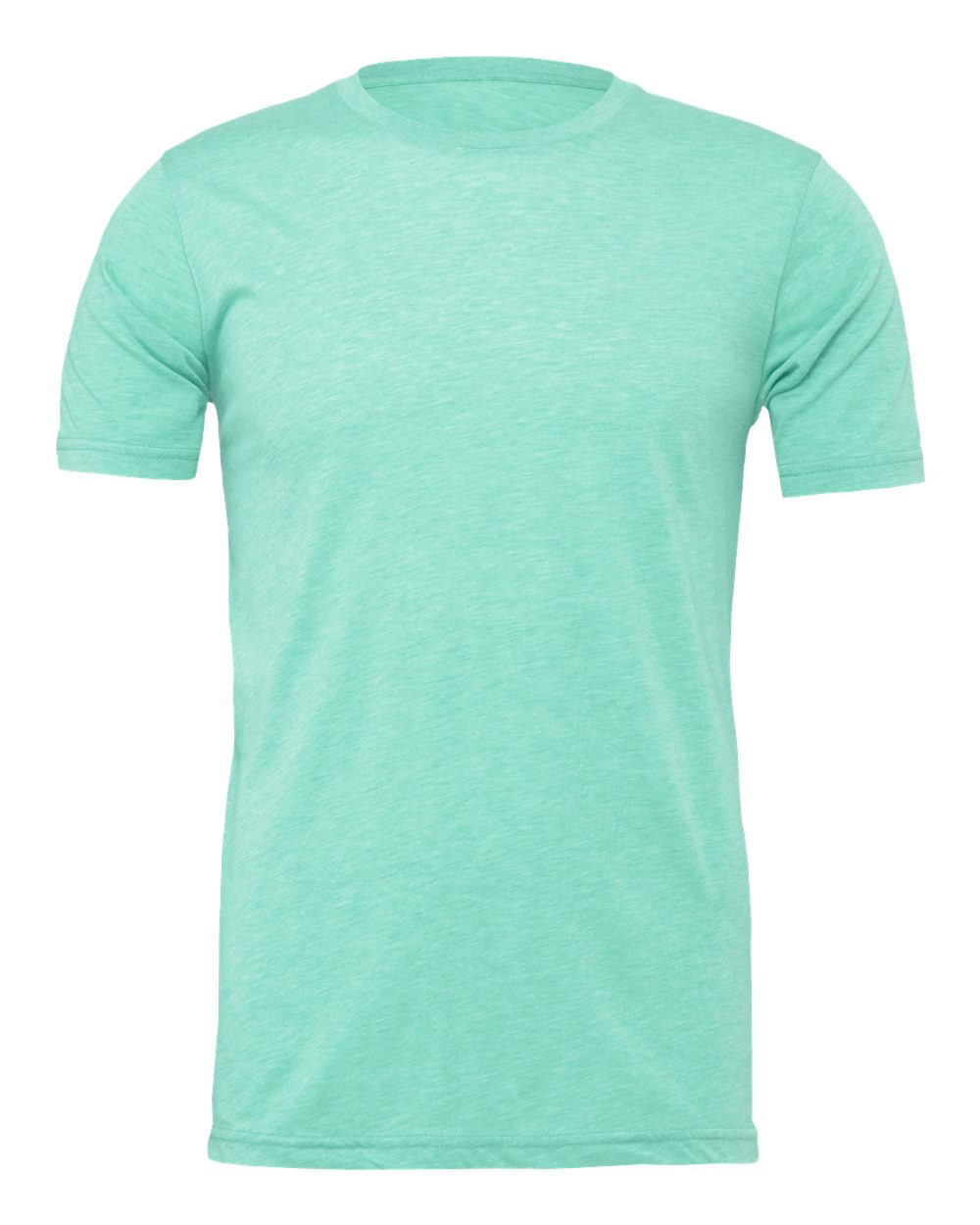 Bella + Canvas 3001 heather mint cotton t-shirt, front view