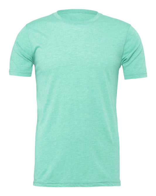 Bella + Canvas 3001 heather mint cotton t-shirt, front view