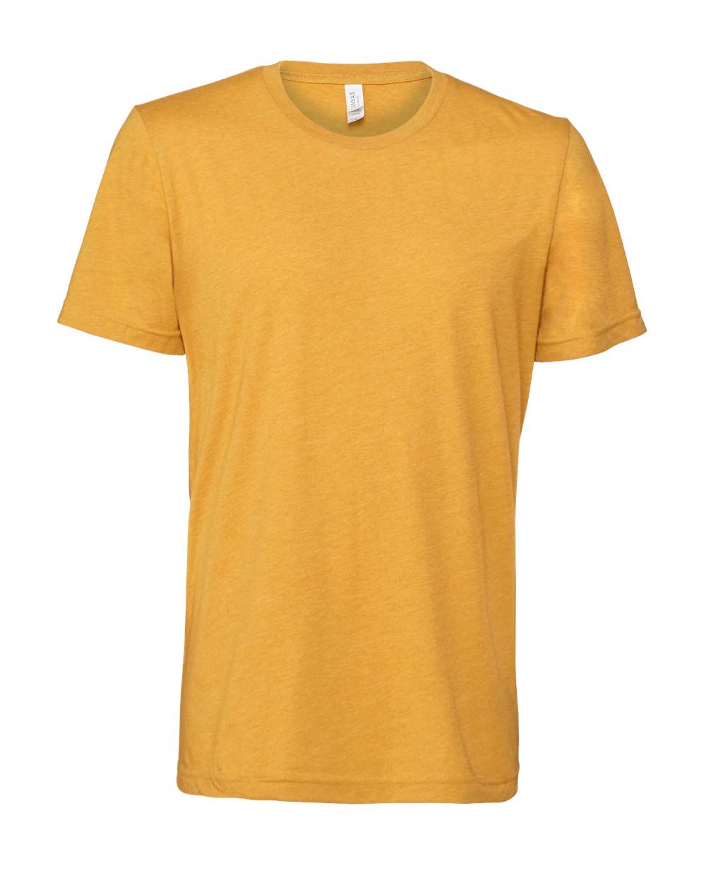 Bella + Canvas 3001 heather mustard cotton t-shirt, front view