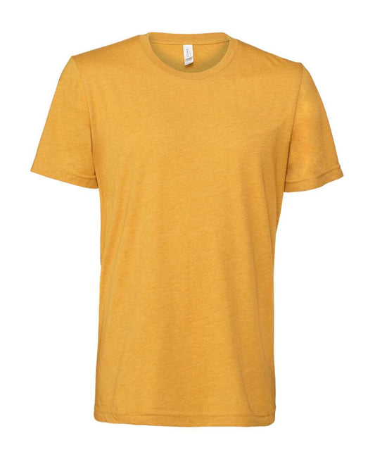 Bella + Canvas 3001 heather mustard cotton t-shirt, front view
