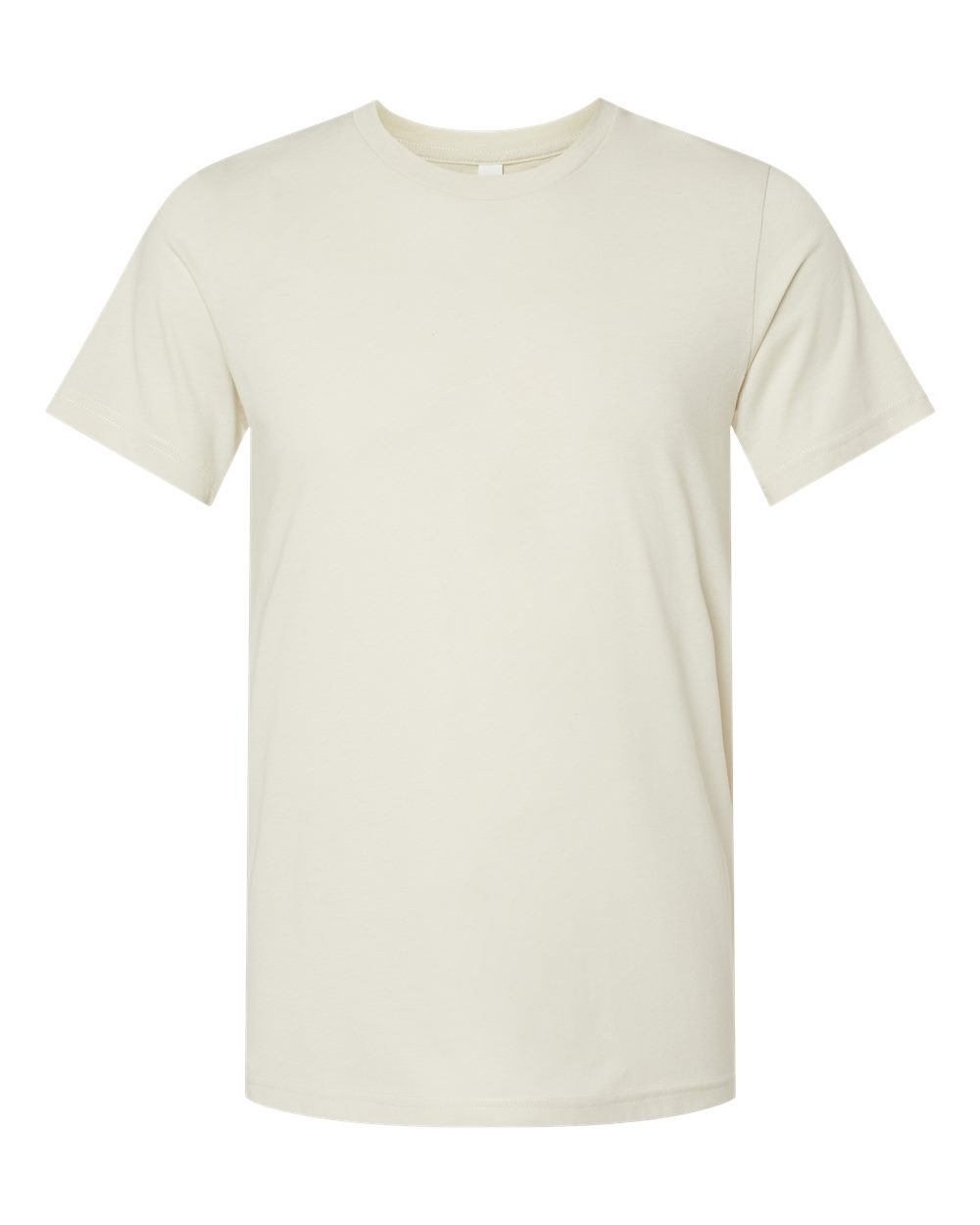 Bella + Canvas 3001 heather oatmeal cotton t-shirt, front view