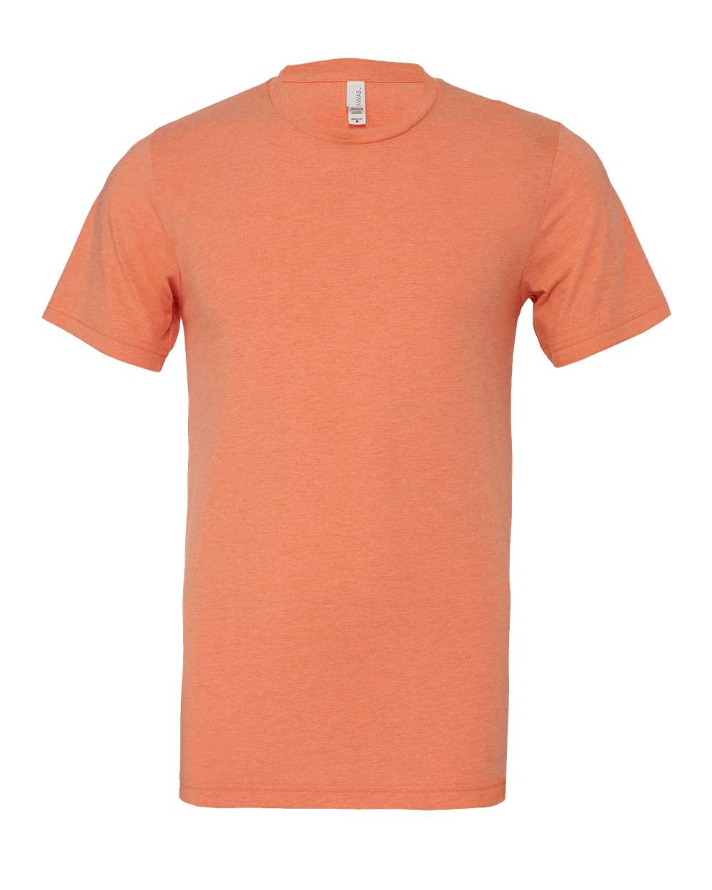 Bella + Canvas 3001 heather orange cotton t-shirt, front view