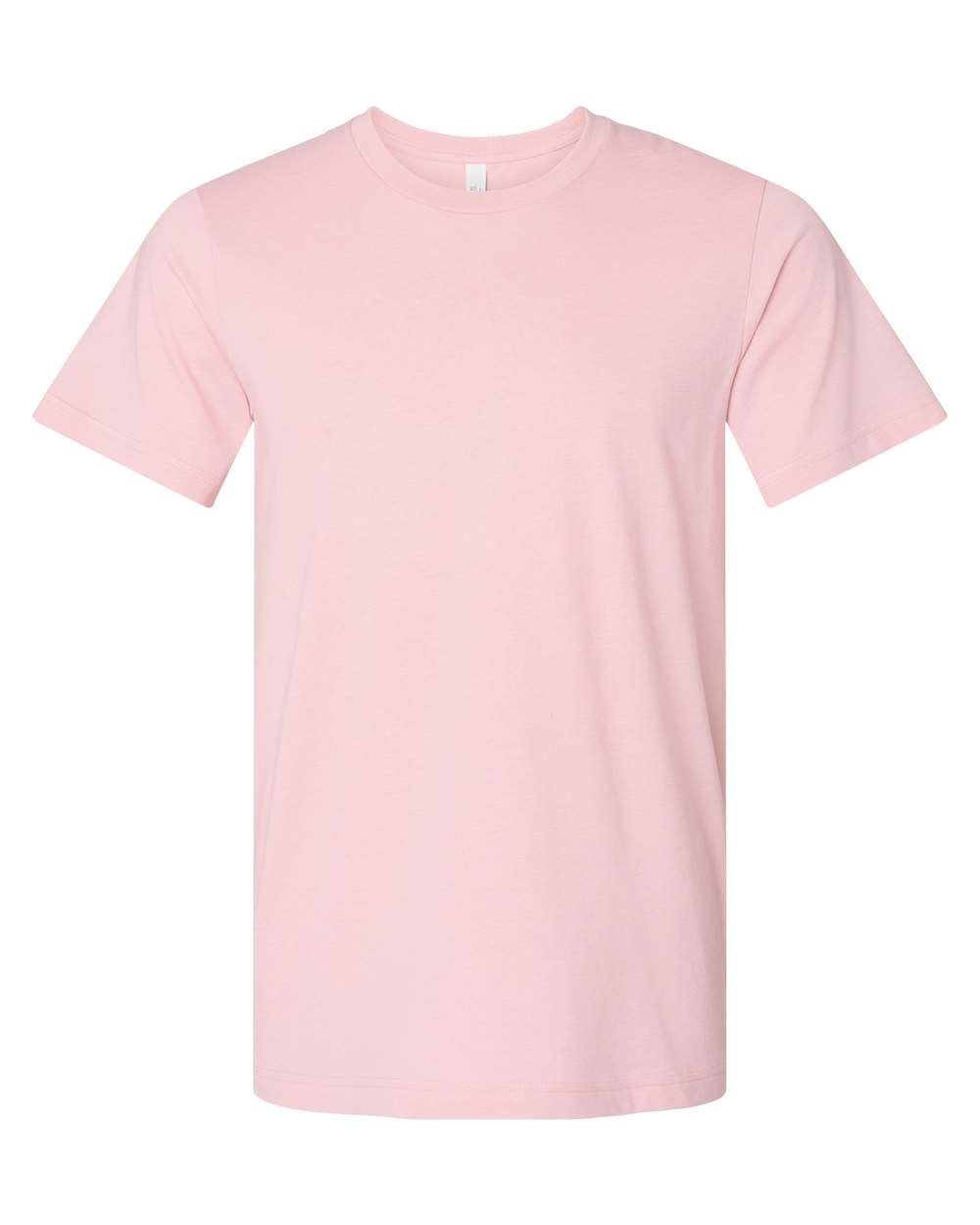 Bella + Canvas 3001 heather pink cotton t-shirt, front view