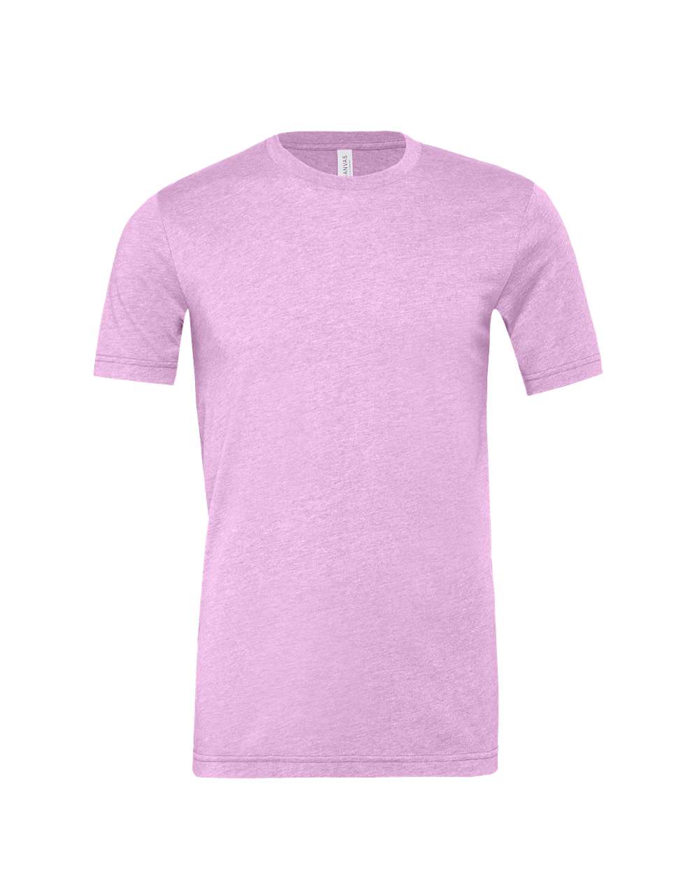 Bella + Canvas 3001 heather prism lilac cotton t-shirt, front view