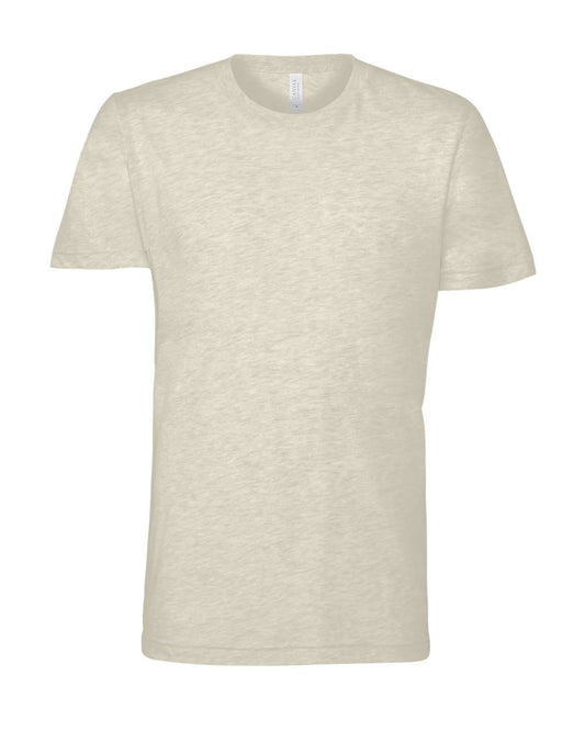 Bella + Canvas 3001 heather prism natural cotton t-shirt, front view