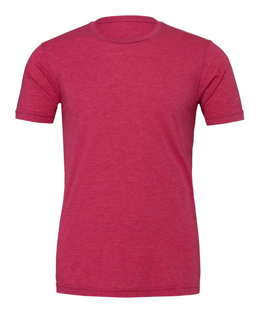 Bella + Canvas 3001 heather raspberry cotton t-shirt, front view
