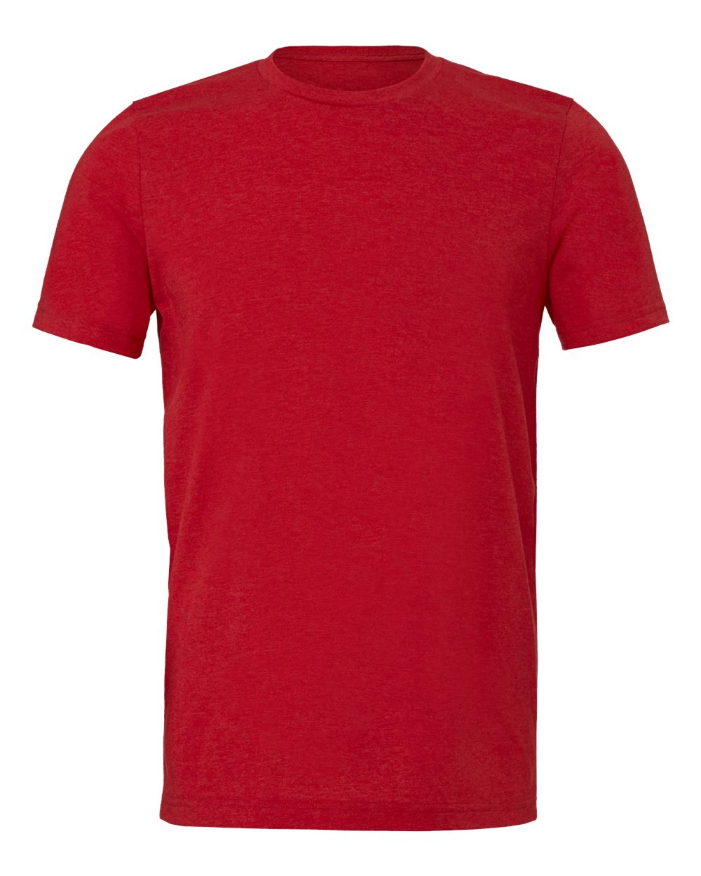 Bella + Canvas 3001 heather red cotton t-shirt, front view