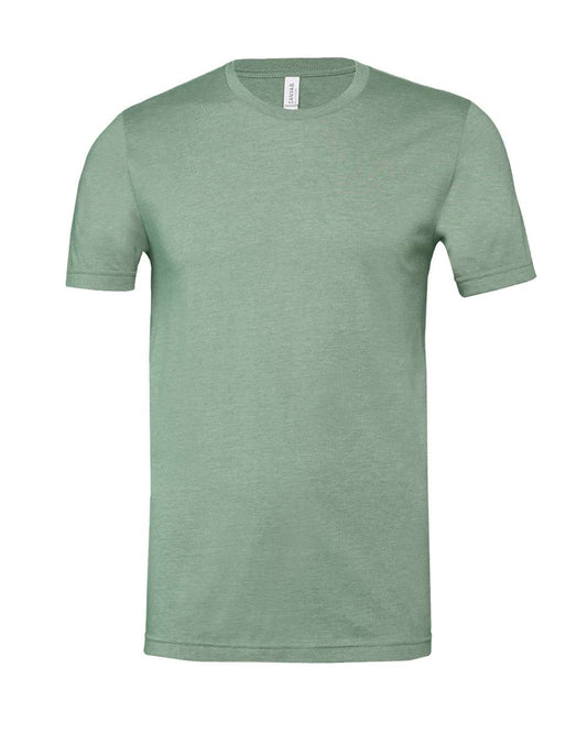 Bella + Canvas 3001 heather sage cotton t-shirt, front view