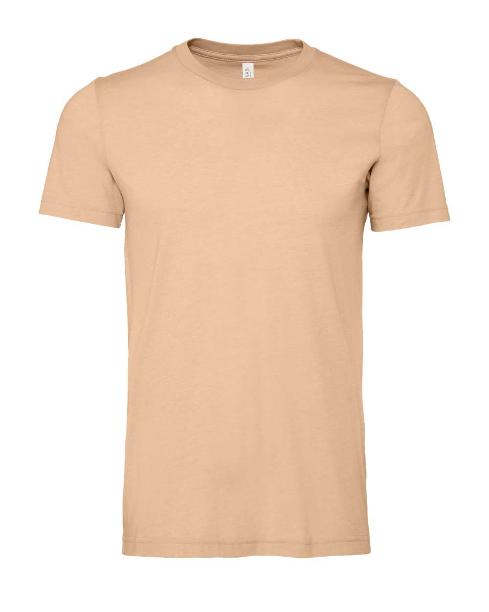 Bella + Canvas 3001 heather sand dune cotton t-shirt, front view