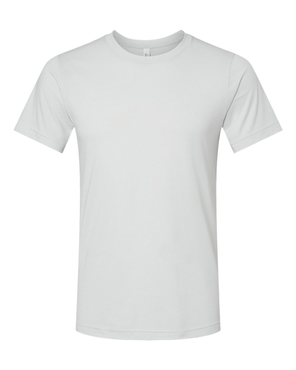 Bella + Canvas 3001 heather silver cotton t-shirt, front view