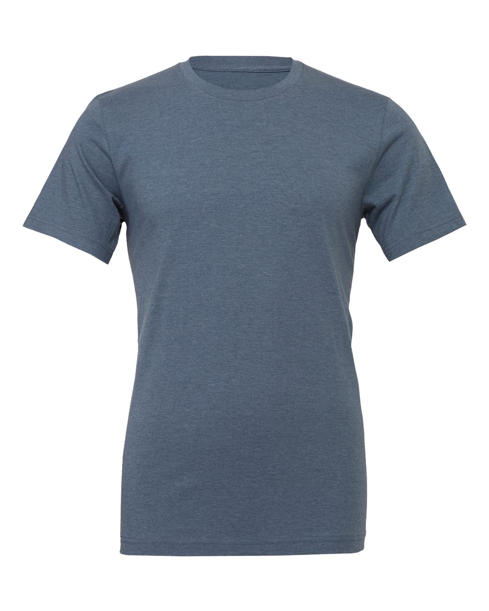 Bella + Canvas 3001 heather slate cotton t-shirt, front view