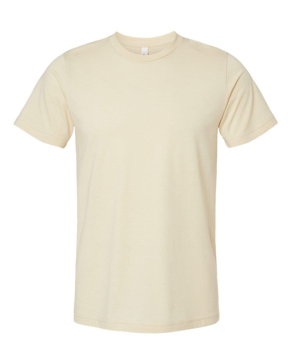 Bella + Canvas 3001 heather soft cream cotton t-shirt, front view