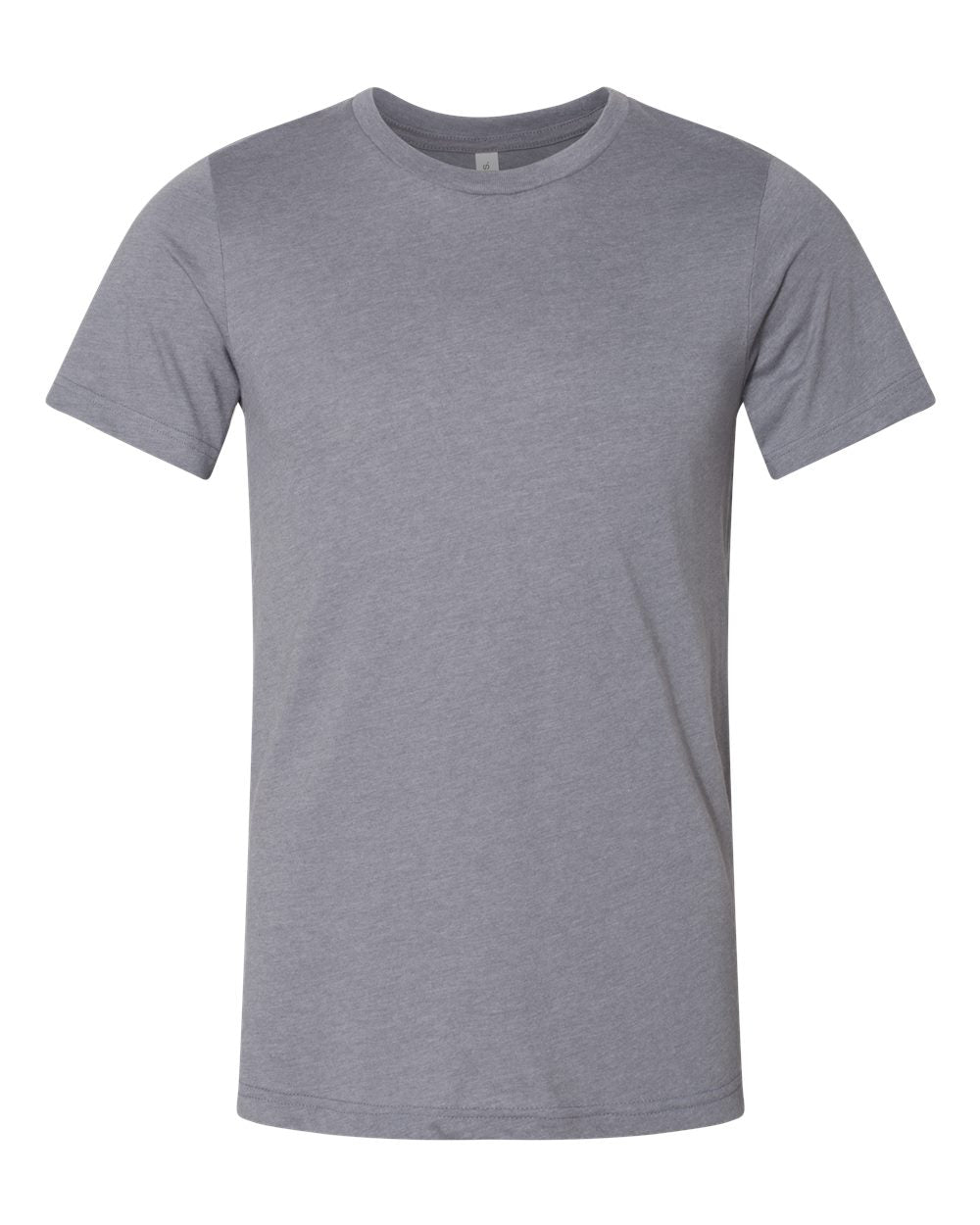 Bella + Canvas 3001 heather storm cotton t-shirt, front view