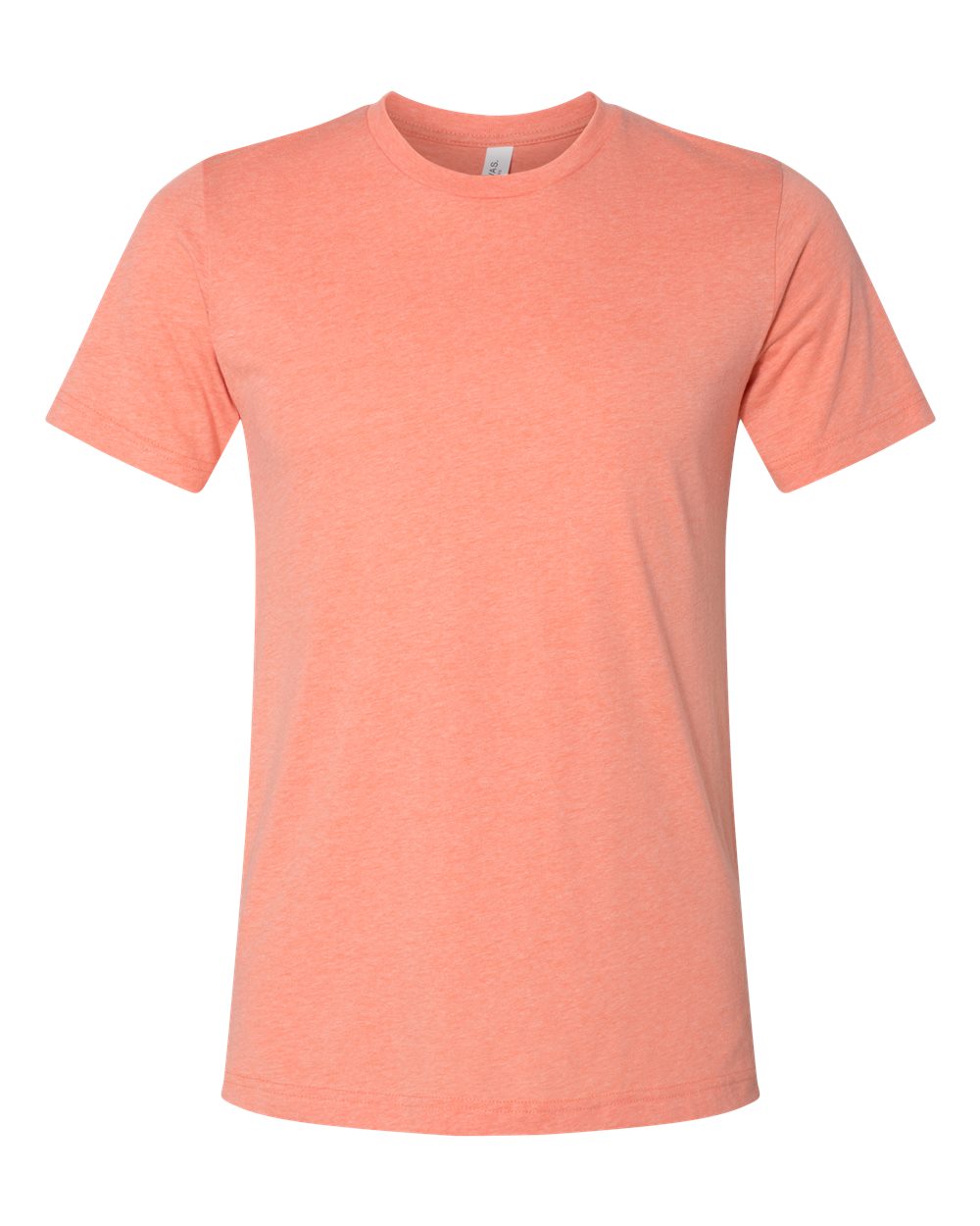 Bella + Canvas 3001 heather sunset cotton t-shirt, front view