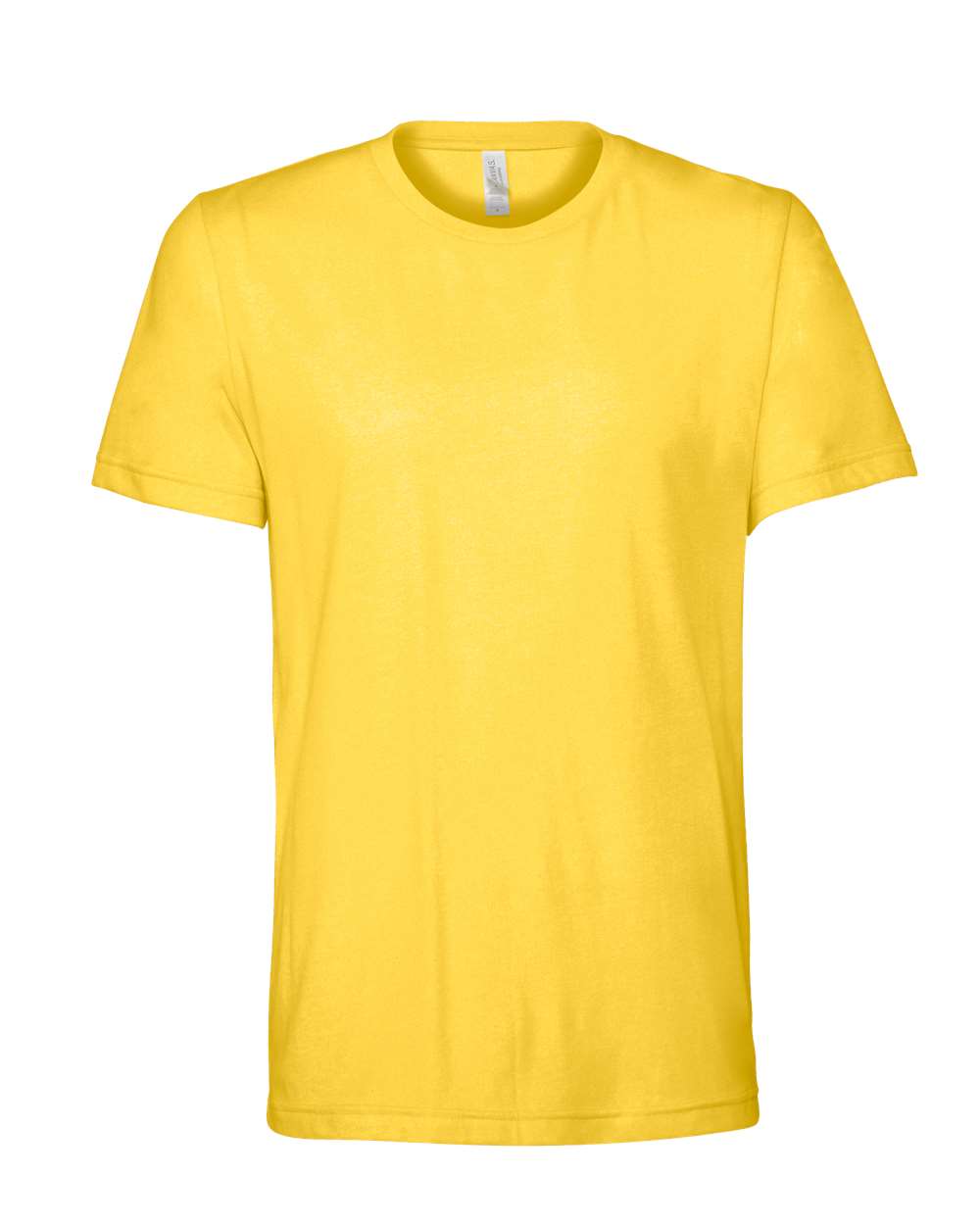 Bella + Canvas 3001 heather yellow cotton t-shirt, front view