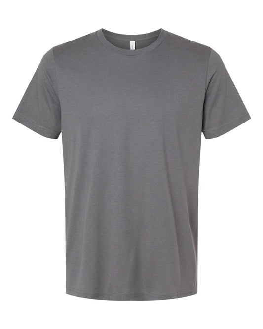 Bella + Canvas 3001 solid asphalt blend cotton t-shirt, front view