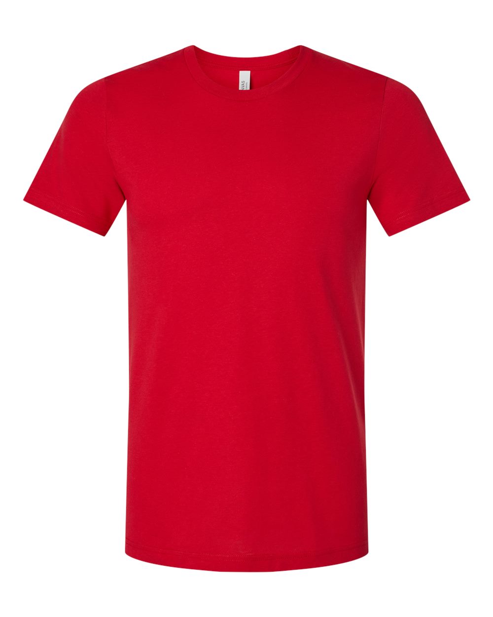 Bella + Canvas 3001 solid red blend cotton t-shirt, front view