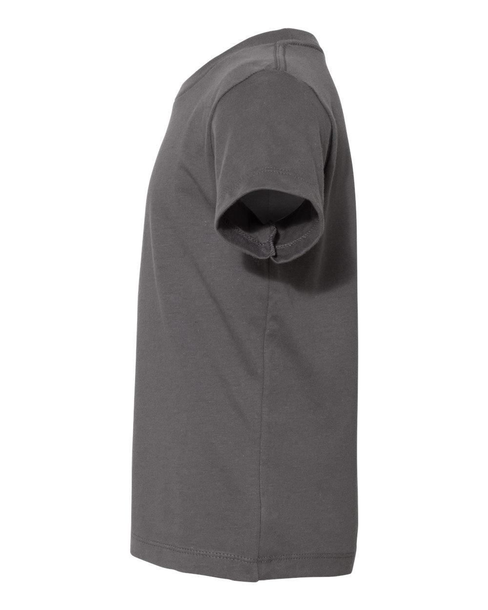 Bella + Canvas 3001 solid asphalt cotton t-shirt, side view