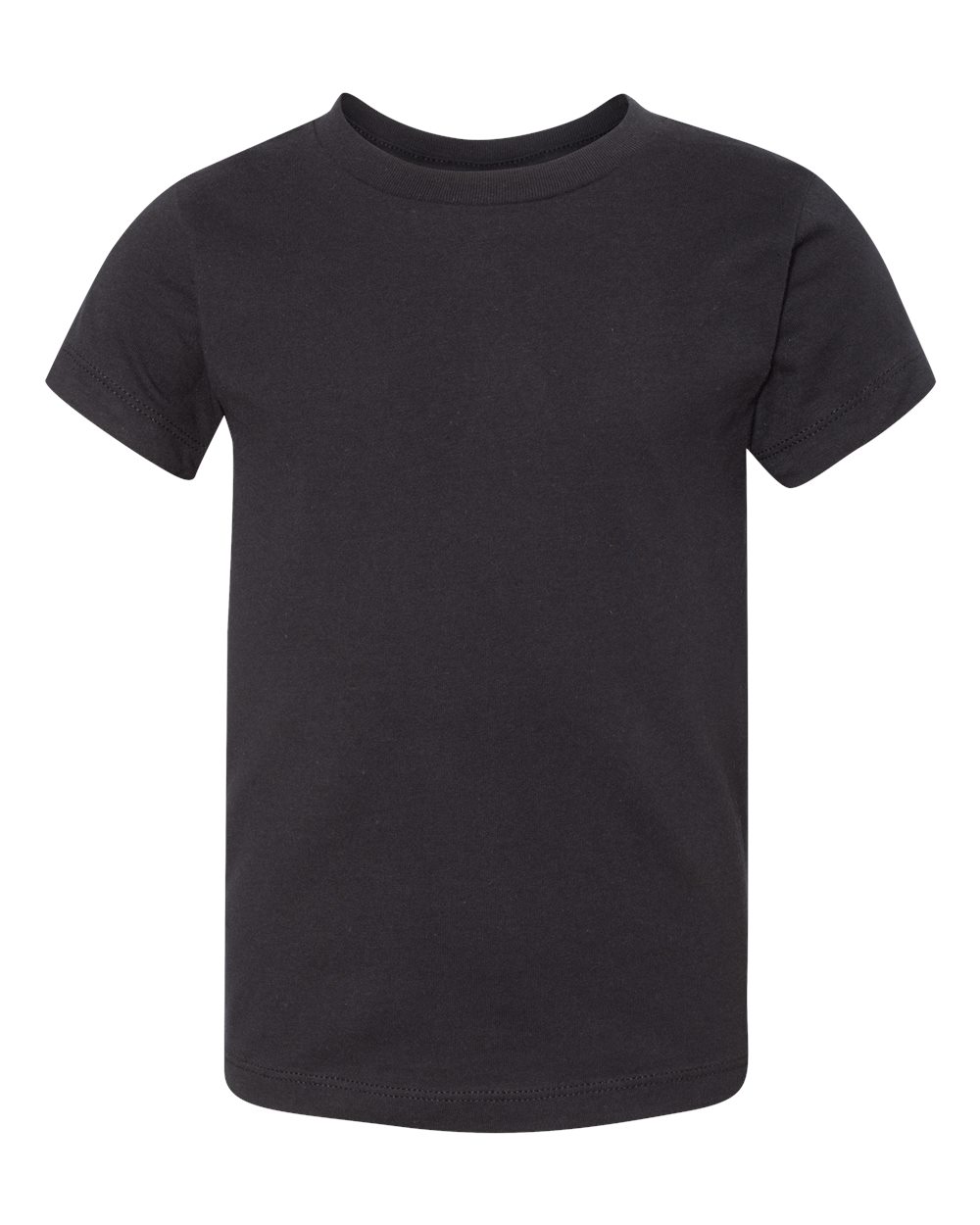 Bella + Canvas 3001 black cotton t-shirt, front view