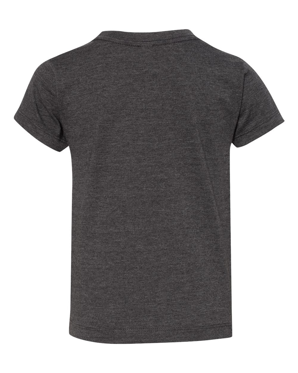 Bella + Canvas 3001 dark grey heather cotton t-shirt, back view