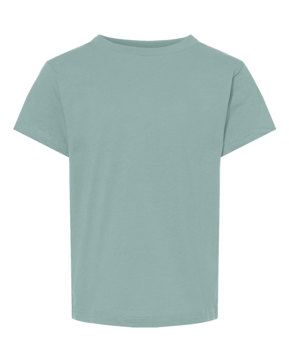 Bella + Canvas 3001 dusty blue cotton t-shirt, front view