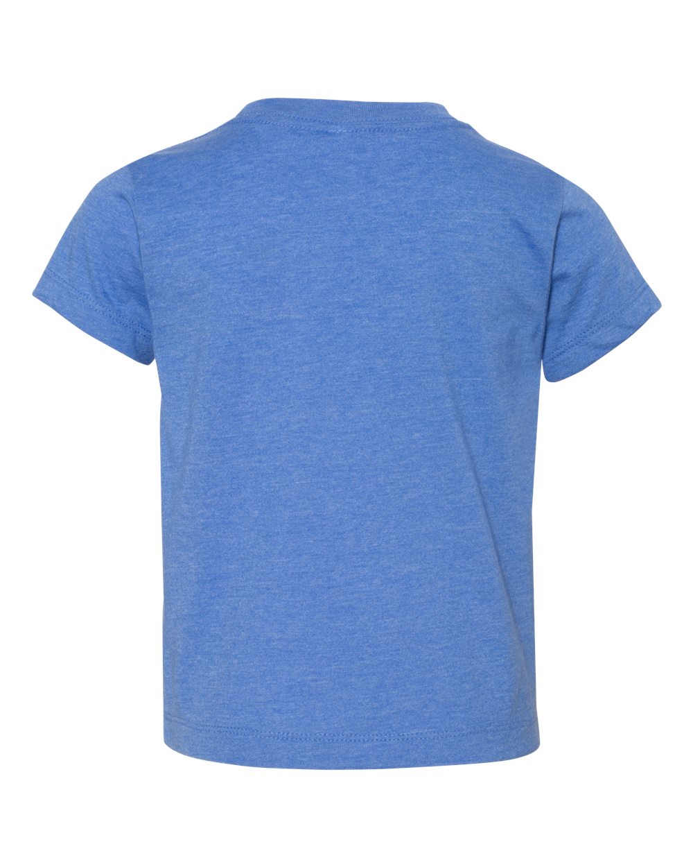 Bella + Canvas 3001 heather columbia blue cotton t-shirt, back view