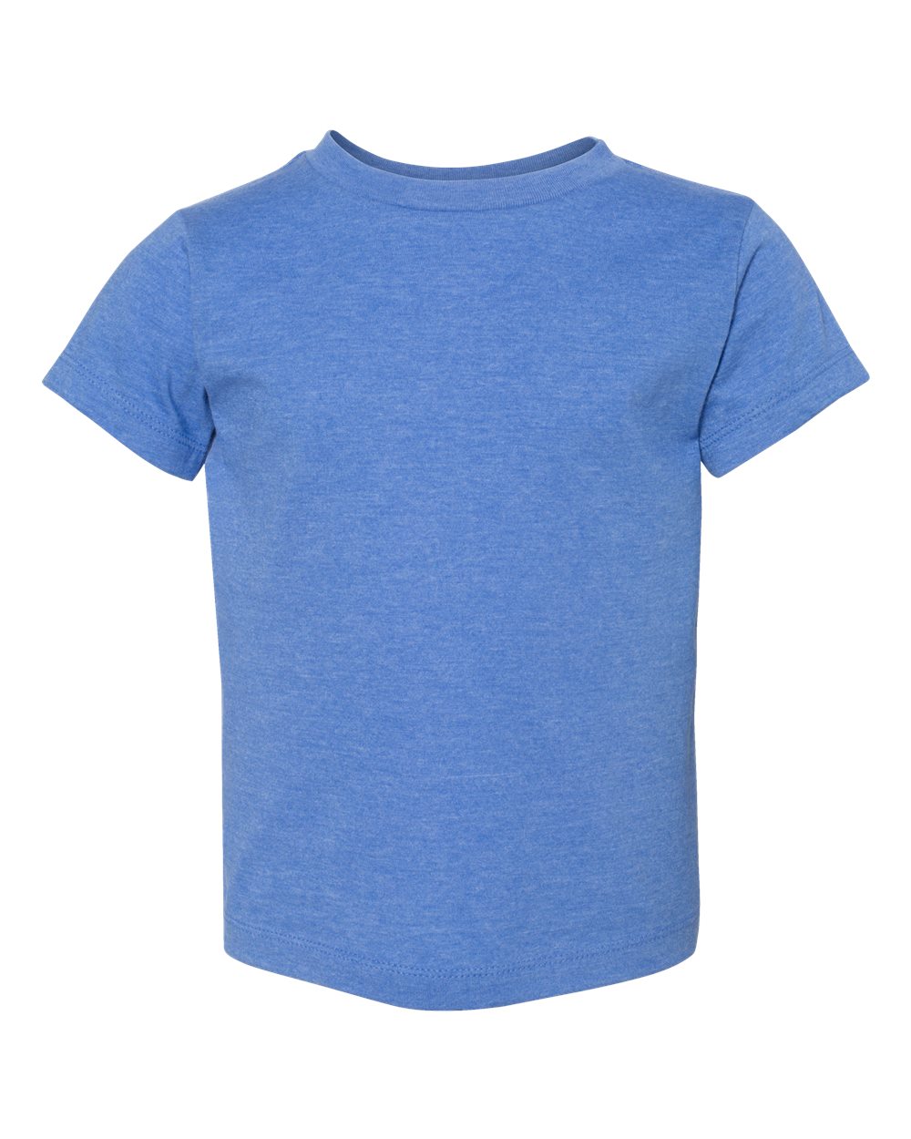 Bella + Canvas 3001 heather columbia blue cotton t-shirt, front view