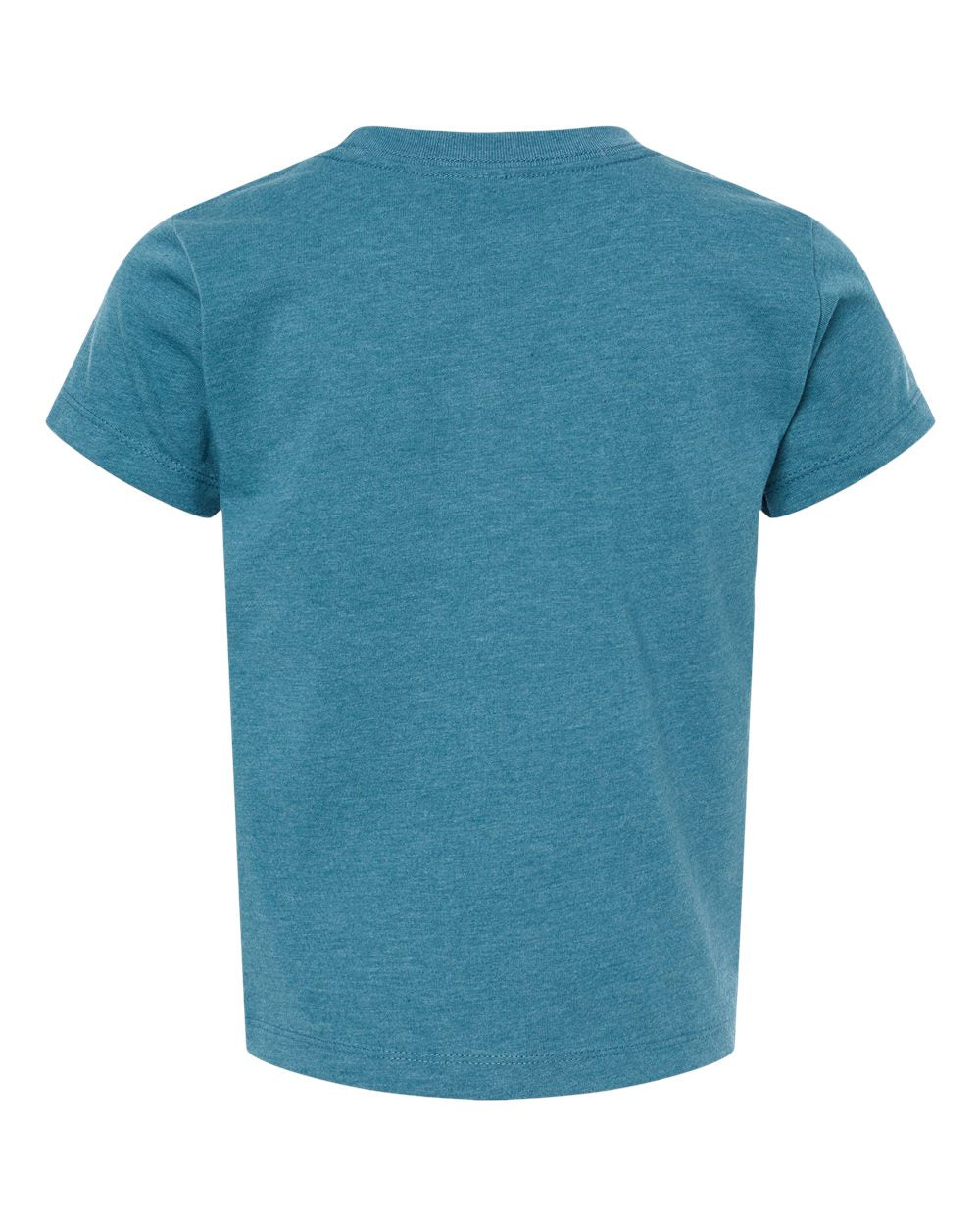 Bella + Canvas 3001 heather deep teal cotton t-shirt, back view