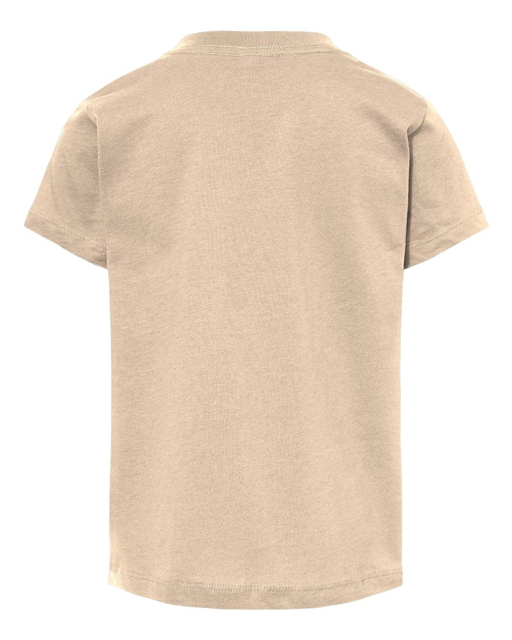 Bella + Canvas 3001 heather dust cotton t-shirt, back view