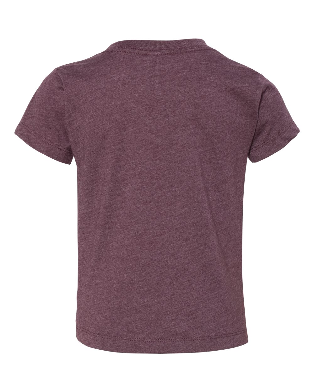 Bella + Canvas 3001 heather maroon cotton t-shirt, back view