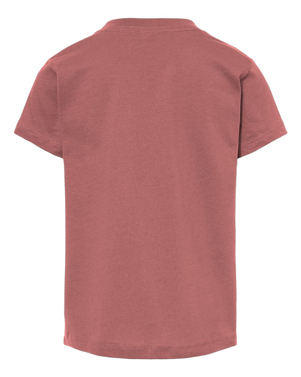 Bella + Canvas 3001 heather mauve cotton t-shirt, back view