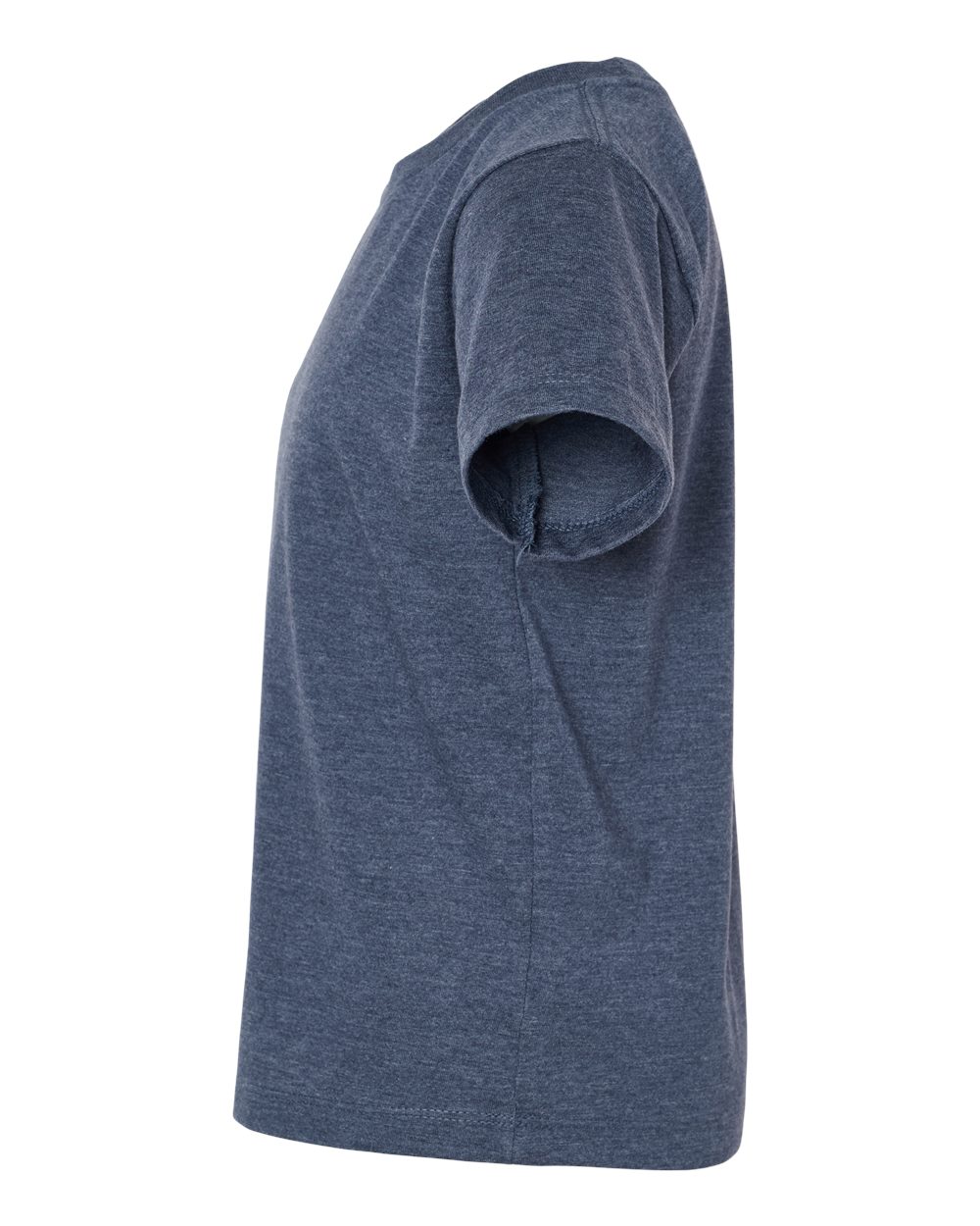 Bella + Canvas 3001 heather navy cotton t-shirt, back view