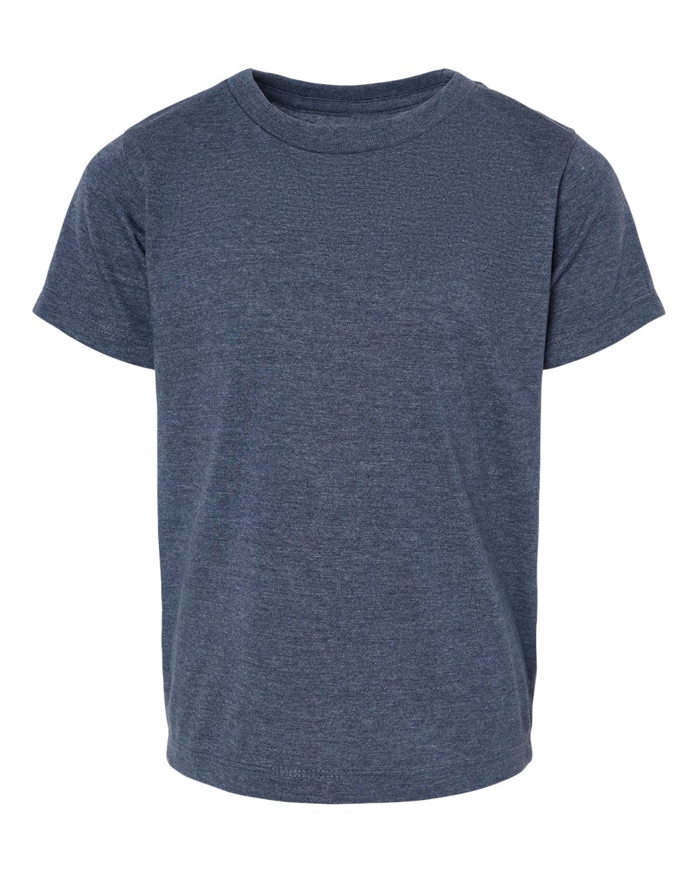 Bella + Canvas 3001 heather navy cotton t-shirt, front view