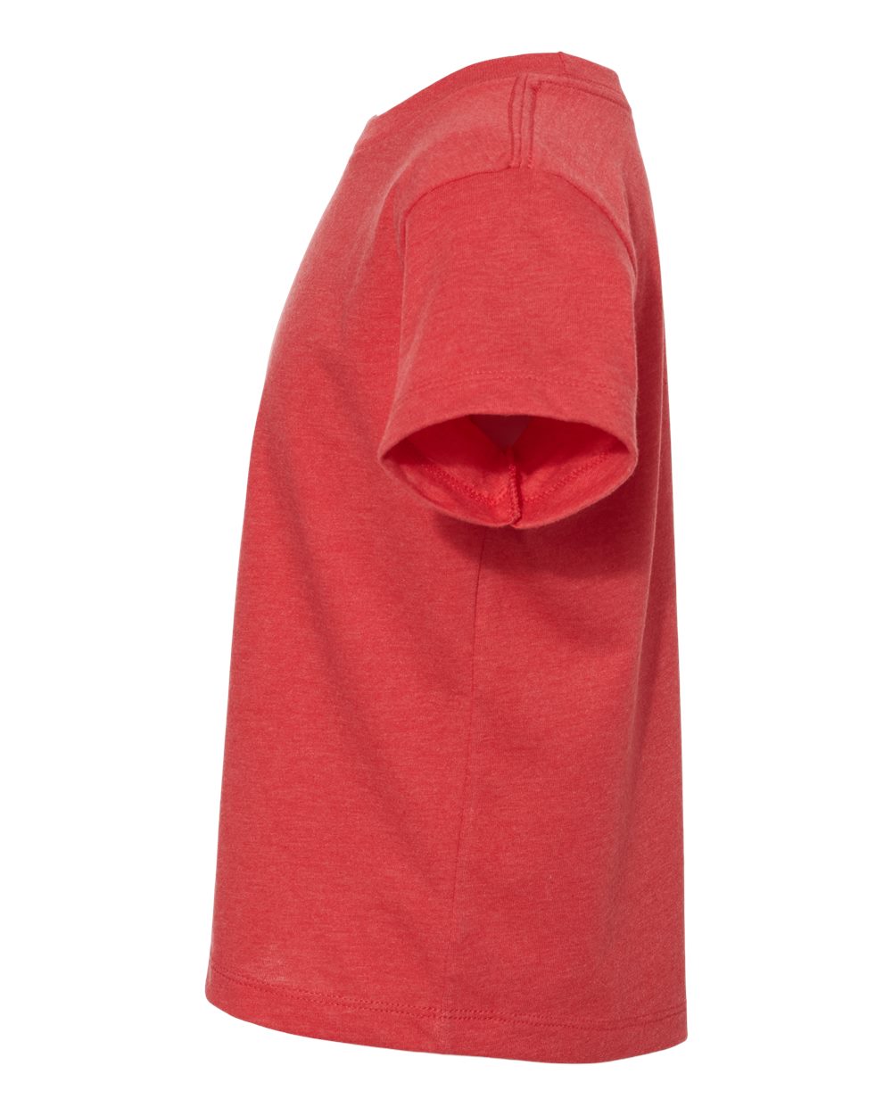 Bella + Canvas 3001 heather red cotton t-shirt, side view