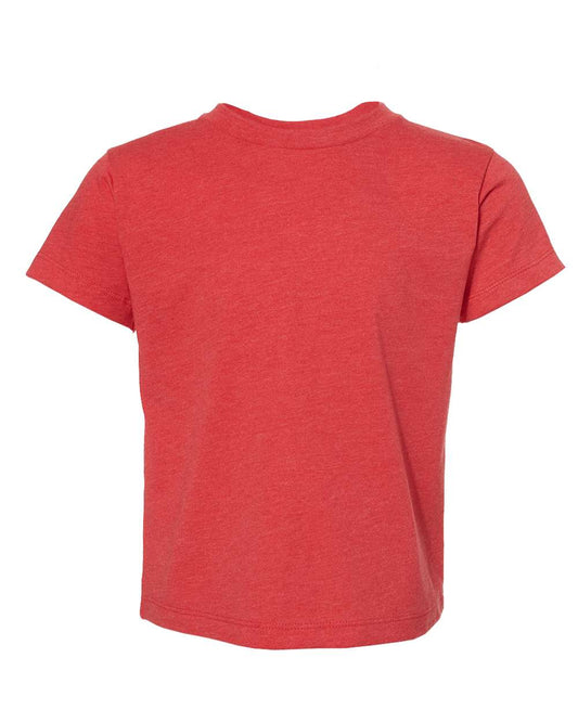 Bella + Canvas 3001 heather red cotton t-shirt, front view