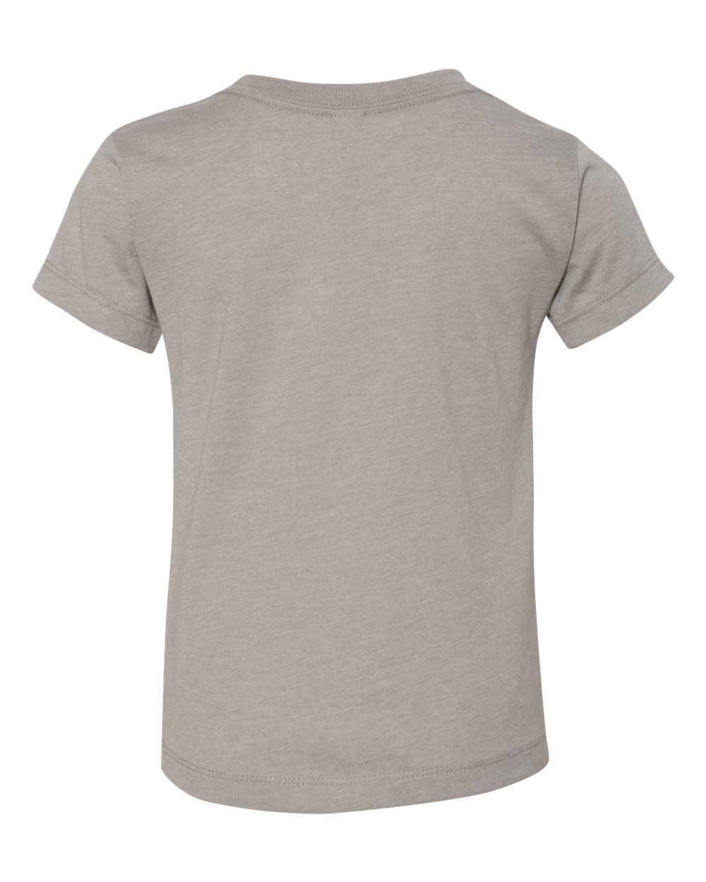 Bella + Canvas 3001 heather stone cotton t-shirt, back view