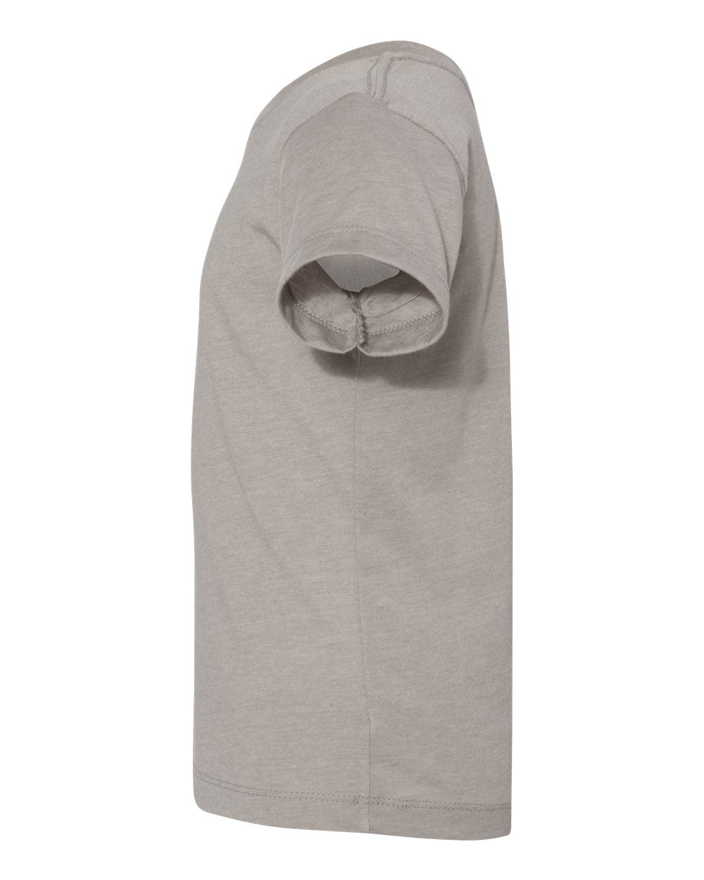 Bella + Canvas 3001 heather stone cotton t-shirt, side view