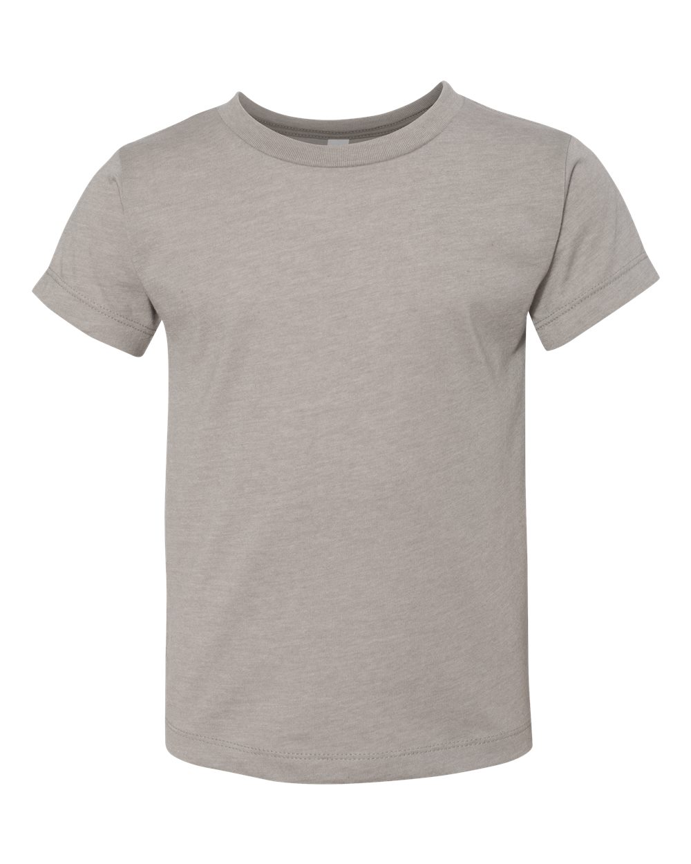 Bella + Canvas 3001 heather stone cotton t-shirt, front view