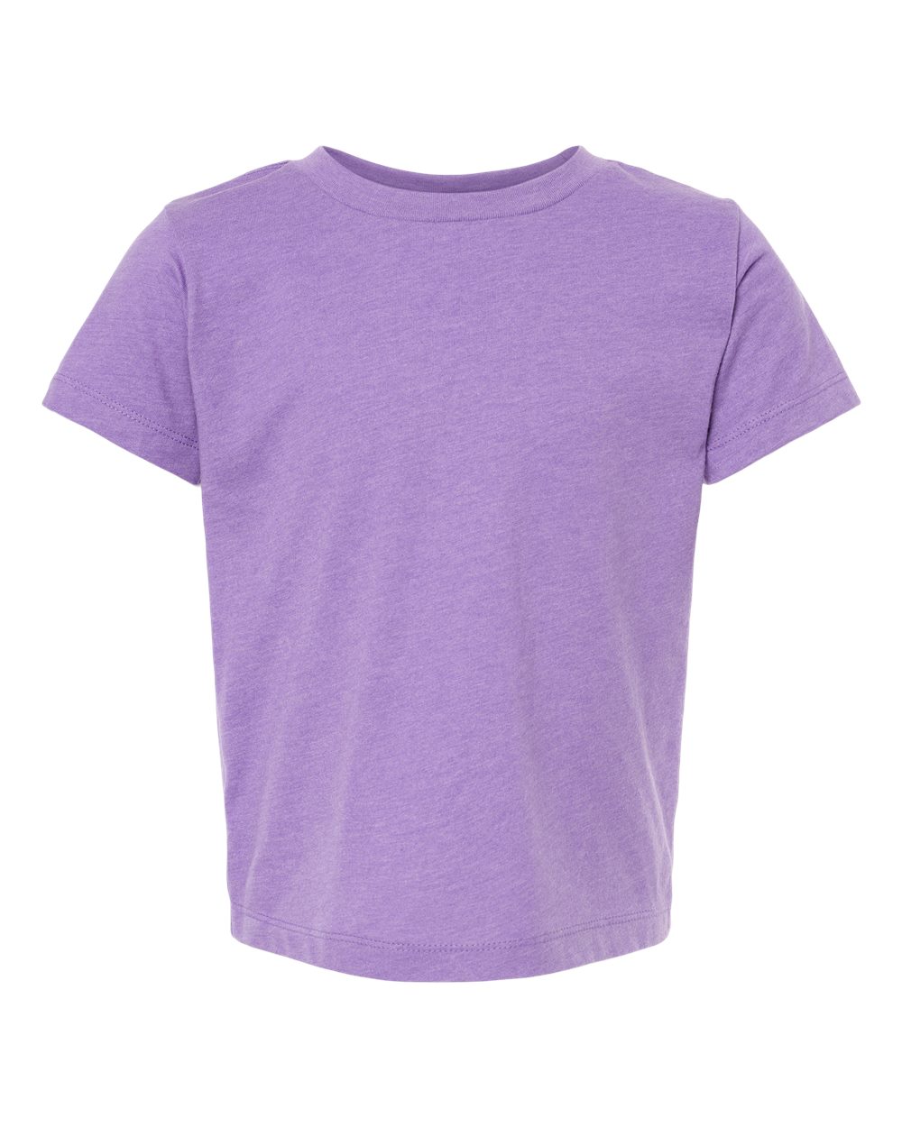 Bella + Canvas 3001 heather team purple cotton t-shirt, front view